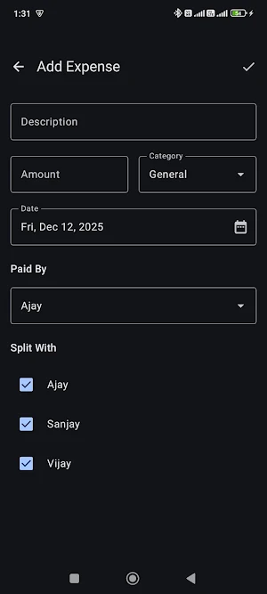 Expense Splitter Screenshot 3