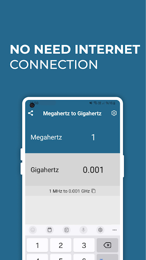 Megahertz to Gigahertz Convert Screenshot 1