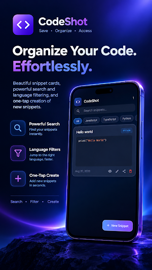 CodeShot: Manage Code Snippets Screenshot 1