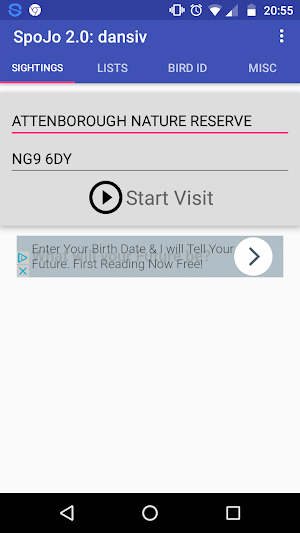 UK Bird Sighting Recording and Screenshot 0