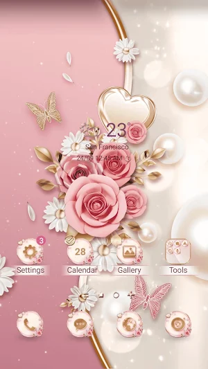 Pink Rose Curve - Wallpaper Screenshot 0