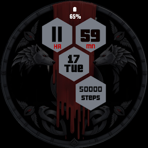 Black Wolf Watch Face Wear OS Screenshot 3
