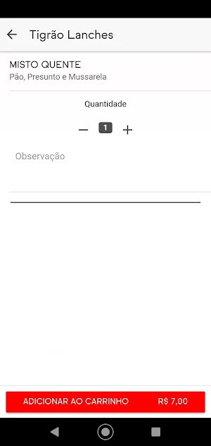 Tigrão Lanches Screenshot 1