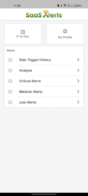 SaaS Alerts Screenshot 1