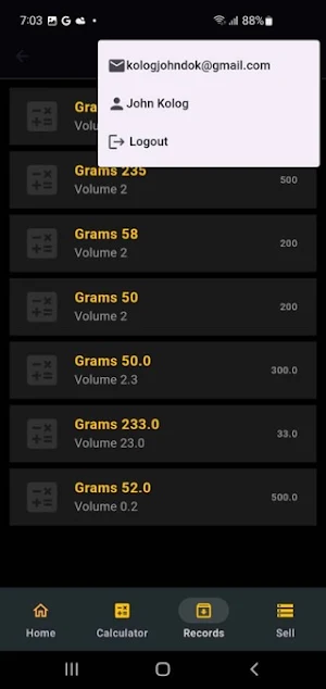 Gold Calculator Screenshot 0