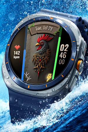 A094 The Rooster Watch Face Screenshot 0
