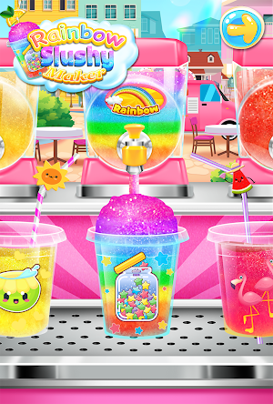 Rainbow Frozen Slushy Truck: Ice Candy Slush Maker Screenshot 1