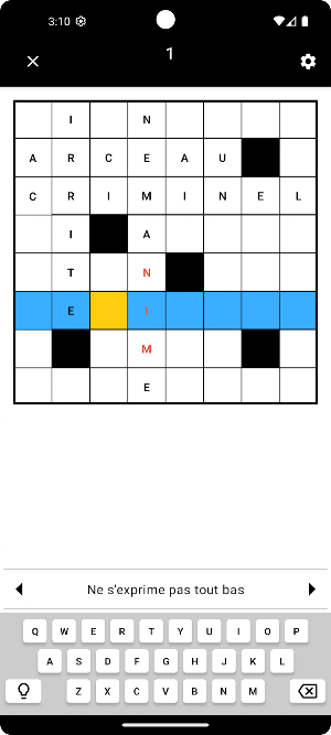 Mots Croisés HD 2 Screenshot 0