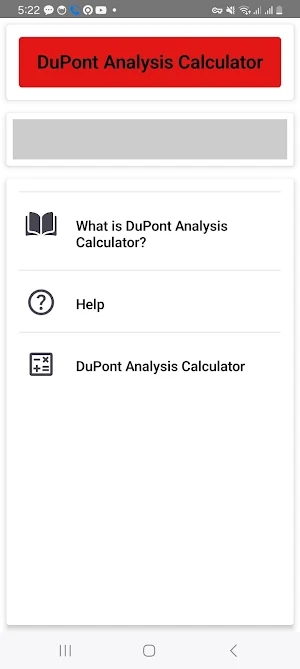 DuPont Analysis Calculator Screenshot 0