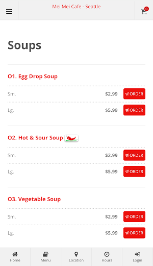 Mei Mei Cafe Seattle Ordering Screenshot 2