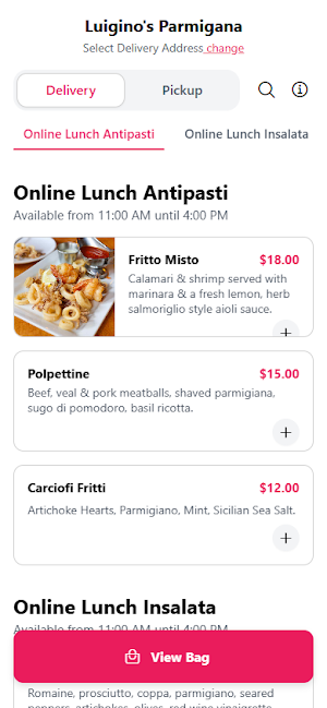 Luigino’s Parmigiana Screenshot 0