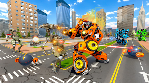 Wolf Robot Transform Car Games Screenshot 1