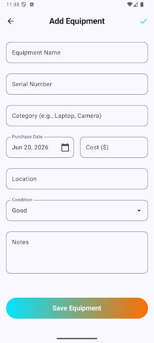 Equipment Tracker Screenshot 1
