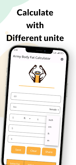 Army Body Fat Calculator Screenshot 2