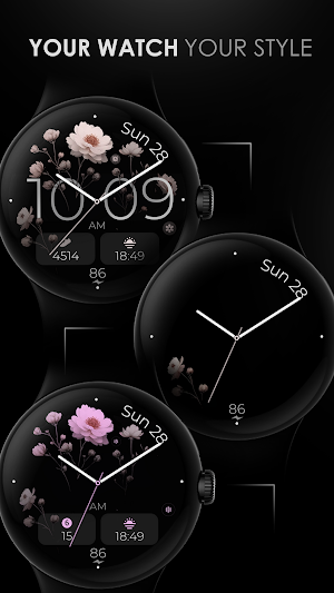 Minimalist Floral Watch Face Screenshot 0
