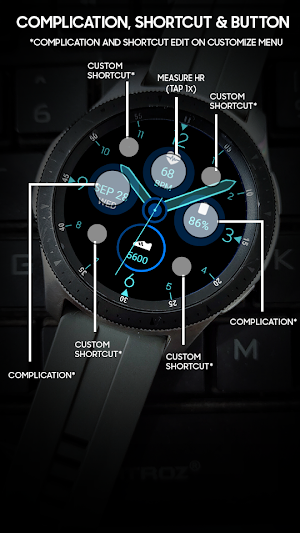 Thin - Analog watch face Screenshot 1