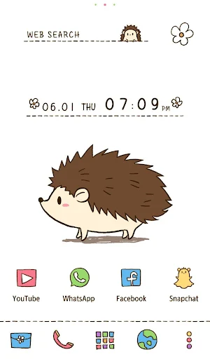 Wallpaper Cute Hedgehog Theme Screenshot 0