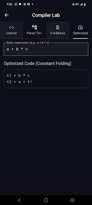 compiler design visualizer Screenshot 0