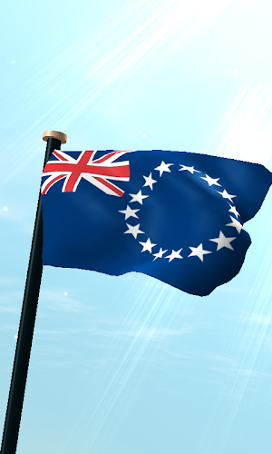 Cook Islands Flag 3D Wallpaper Screenshot 0