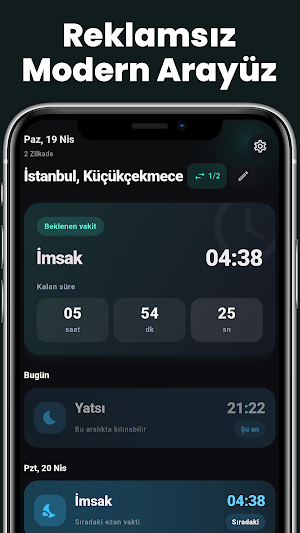 Namaz Vakitleri - Reklamsız Screenshot 0