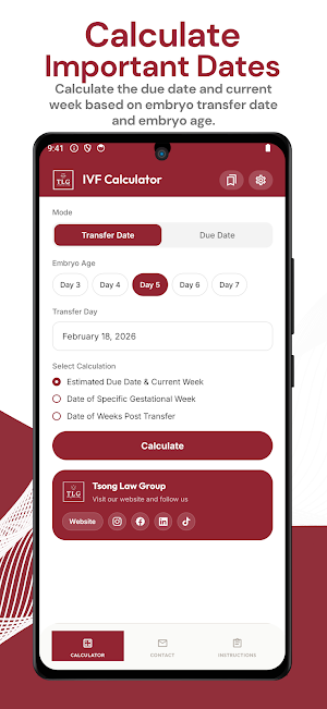IVF Pregnancy Calculator Screenshot 1