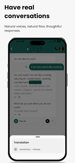 LydkaSpeak - Language Practice Screenshot 1