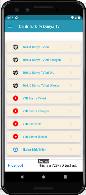 Canlı Türk Tv Dünya Tv Screenshot 1