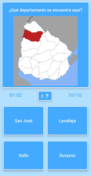 Mapa de Uruguay - Quiz Screenshot 0
