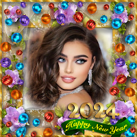 New year photo frame 2024