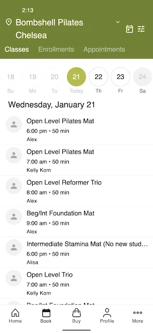 Bombshell Pilates NYC Screenshot 1