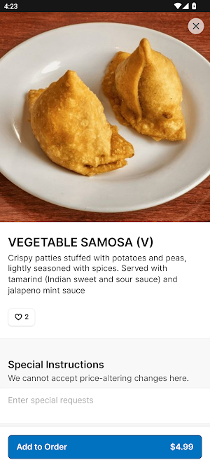 Darbar India Grill & Bar App Screenshot 2
