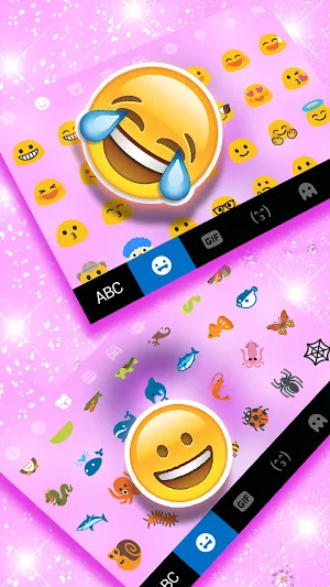 Shine Butterfly Keyboard Background Screenshot 2