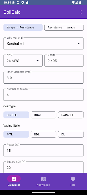CoilCalc Screenshot 0