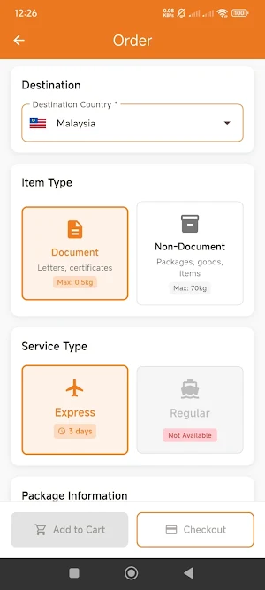 EParcel Logistics Screenshot 3