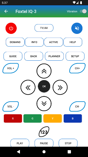 Remote Control for Foxtel IQ Screenshot 1