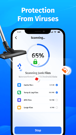 Purly Phone Junk Cleaner Home Screenshot 1