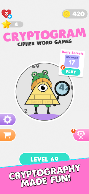 Cryptogram: Cipher Word Master Screenshot 0