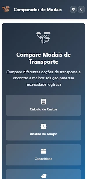 Comparador de Modais Screenshot 0