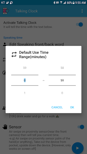 Speaking Clock-Driving Sleep Sensor PowerKey Alarm Screenshot 2