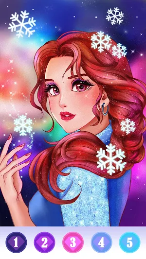 Princess color by number: Coloring games offline Screenshot 1