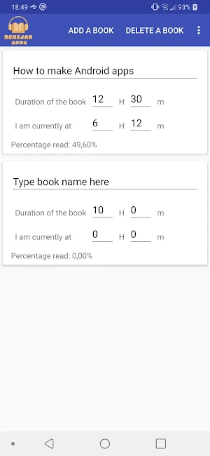 Audio Book Percentage Calculat Screenshot 0