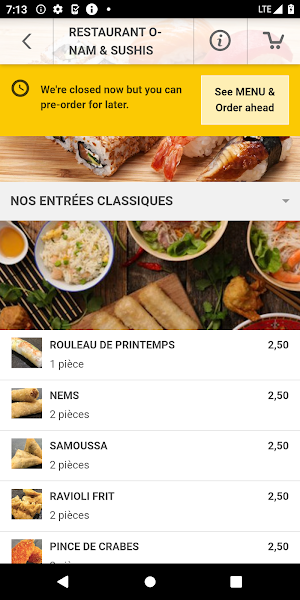 O-Nam & Sushis Screenshot 2