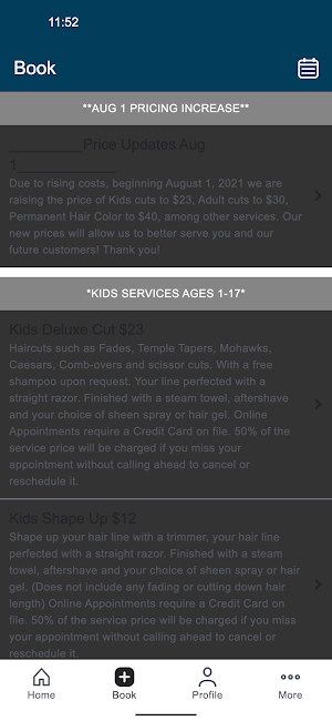 Sharp Line Cuts Barber Shop Screenshot 1