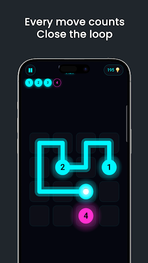 NeonPath: Connect Numbers Screenshot 0