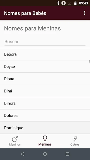 Nomes para Bebês Screenshot 1