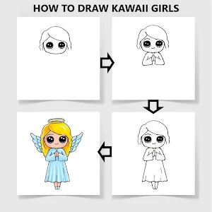 How To Draw Kawaii Girls Screenshot 1
