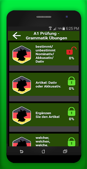 A1 Prüfung - Grammatik  Übunge Screenshot 0