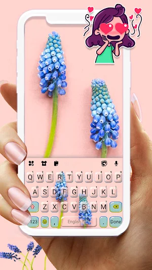 Spring Flowers Keyboard Background Screenshot 0