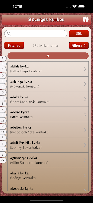 Sveriges kyrkor Screenshot 0