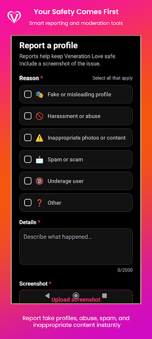 Veneration: Love & Dating App Screenshot 3